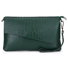 Load image into Gallery viewer, Crocodile Pattern Embossed Genuine Leather Cowhide Diagonal Clutch