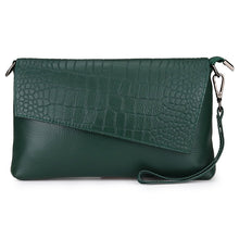 Load image into Gallery viewer, Crocodile Pattern Embossed Genuine Leather Cowhide Diagonal Clutch
