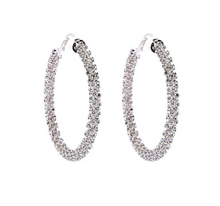 Load image into Gallery viewer, Trendy Korean Oversize Crystal Hoop Earrings
