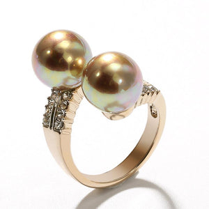 Exaggerated Bead Opening Adjustable Fashion Ring